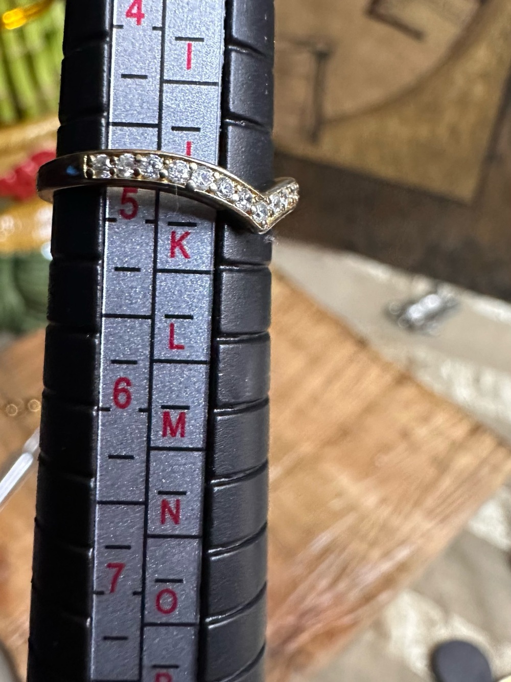 Pavé Sterling Silver V/Chevron Ring – Clear Stone Accents